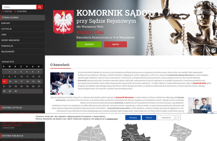 Komornik Sądowy przy Sądzie Rejonowym dla Warszawy-Woli Andrzej Lus