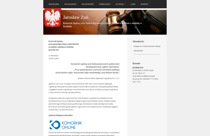 Komornik sądowy Jarosław Zuń